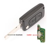jingyuqin 434Mhz ASK FSK 2 Button Remote Flip Key Fob For Citroen C2 C3 C4 C5 C6 C8 Xsara Picasso CE0523 Ce0536 VA2/HCA Blade