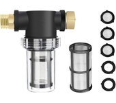 Purificador de agua Limpiador de alta presión reutilizable Prefiltro Manguera de agua para jardín de 3/4 Filtro de malla metálica