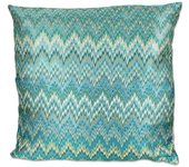 Cojin 43*43 tonos verde azul zig zag 380g mika  Material: Poliester Medidas (Ancho*Alto*Fondo): 43*43*8Presume de casa