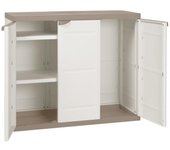 JARDIN202 - Armario Medio  de 2 estantes | 3 puertas | Titanium Beige | 105x44x88 cm