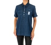 La Martina-Camisa manga corta y cuello de solapa LWC007 para Mujer