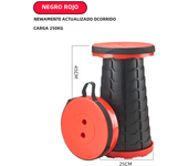 taburete telescópico plegable portátil, silla ligera de plástico para cola de Metro, Camping al aire libre, pesca con bolsa de transporte
