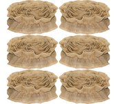 Guirnalda de cinta de arpillera para árbol de Navidad, 9 pies x 6 rollos, decoraciones rústicas para árboles de Navidad de estilo campestre, decoración del hogar.