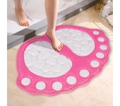 Bathroom Rugs Mats Super Absorbent Non-slip Bath Rugs Washable Cobblestone Bath Carpet Cute Foot Shaped Memory Foam Area Rug