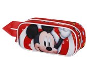 Disney Mickey Mouse Twirl 3D Double Pencil Case, Red