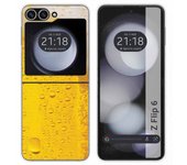 Tumundosmartphone Funda Carcasa Dura para Samsung Galaxy Z Flip 6 5G diseño Cerveza Dibujos