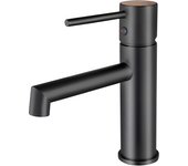K2O Grifo de Lavabo K2O Lusso Zen 16,5x5x18,5 cm Grifo Monomando con Aireador Incorporado y Cartucho Cerámico, Negro Mat
