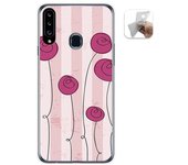 Tumundosmartphone Funda Gel Tpu para Samsung Galaxy A20s diseño Flores Vintage Dibujos