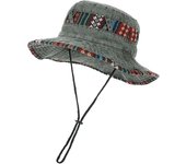 Sombrero de Pescador Hombre Sombrero para el Sol Verano Protección UV,Plegable Sombrero Safari Hombre Trekking Bucket Hat