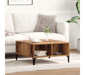 mesa de café vidaXL de madera antigua 60x60x30 cm de madera de ingeniería