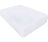 HOMESOL®  Funda de colchón Micrfibra Blanco para cama, Con Cremallera en L - cama de 90-105-135-150