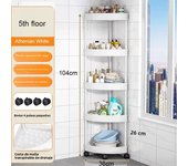 Rolling Cart Storage Rack 3/4/5 Tier Gap Storage Shelf Movable Bathroom Triangle Storage Rack Floor-standing Corner Shelf