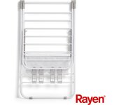 Rayen  Tendedero multifuncional  Material resistente  Tendedero con varillas XXL  superficie de tendido de 16 metros  Malla de secado de ropa delicada  4 colgadores para calzado  145x61x98cm