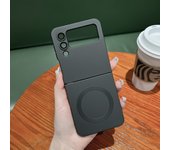 Wireless Charge for Samsung Galaxy Z Flip 6 5 4 3 Case Magnet Cover for Magsafe Metallic Paint Liquid Silicone Shell Lens FIim