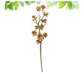 Poenia Arte Floral Rama Decorativa con Flor de Naciso Oro 46cm - Adornos Navideños