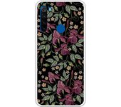 Funda compatible con Xiaomi Redmi Note 8T - tatoo flores efecto bordado