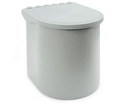 Cubo basura ring 1x10l. gris  apertura tapa automatica.