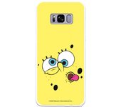 Funda original compatible con Samsung Galaxy S8 - Bob Esponja Cara Fondo Amarillo