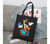 Disney A Goofy Movie Cartoon Large Capacity Canvas Shoulder Bag Women's Casual Tote Kids Student Handbag Shopping