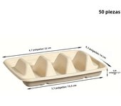50pcs takeout box Disposable taco stand Mexican taco box tray can be kitchen home packing box