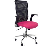 Piqueras Y Crespo Silla de Oficina Ergonómica Rosa con Brazos Retráctiles