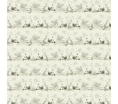 Papel Pintado Floral Negro y Crema