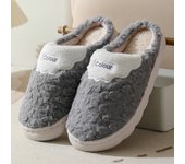 Nuevas zapatillas de algodón de invierno para mujer, zapatillas de algodón de felpa y terciopelo para el hogar, zapatillas de algodón cálidas para interiores con suela gruesa para parejas, zapatillas de algodón para hombres