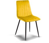 FURNITURE STYLE FS7066MOSTVEL IRIA Pack 4 Sillas de Comedor Terciopelo Color Amarillo