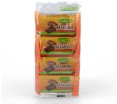 Barritas Sesamini Choco 4Uds Rapunzel - Fino Guirlache Crujiente - Semillas de Sésamo Tostado - Chocolate con Azúcar Integral de Caña
