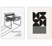 Set de 2 cuadros calidad premium con marco de madera - 30x40 cm o 50x70 cm - POSTER LAB