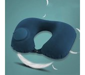 Almohada de viaje inflable en forma de U, cojín de aire portátil, soporte para el cuello, cómodo, prensa para dormir para inflar