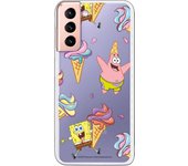 Funda original compatible con Samsung Galaxy S21 - S30 - Bob Esponja y Patricio Helados