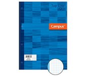 PACK 5 Recambio A4 80h 90gr Cuad. 5 mm banda azul CAMPUS