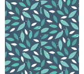 Papel Pintado Floral Hojas Azules