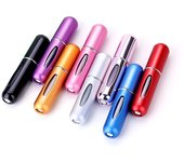Travel Mini Perfume Refillable Atomizer Container, Travel Perfume Scent Pump Box Perfume Empty Spray Bottle, (5ml) (Pack of 6)