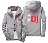 Chaqueta Bomber informal con capucha para hombre, cazadora cremallera de gran tamaño, Pioneer, DJ, Hip Hop,primavera y otoño