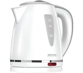 MPM MCZ-64 Hervidor de Agua Eléctrico Inalámbrico de Polímero Termoresistente, 1 Litros, 1200W, Libre de BPA, Blanco