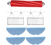 Kit de 11 accesorios para el robot aspirador Xiaomi Roborock S7, T7, T7S, T7 Plus y T7S Plus. Incluye 11 piezas de repuesto: 2 filtros, 4 paños de limpieza, 4 cepillos laterales y 1 cepillo giratorio.