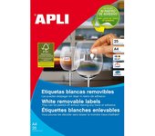 Etiquetas Adhesivas Removibles Apli, Modelos REF. 10199 y REF. 10198, Tamaño A4, Pack 25 Hojas