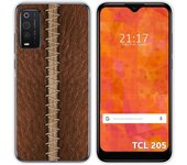 Funda Silicona para TCL 205 diseño Cuero 01 Dibujos
