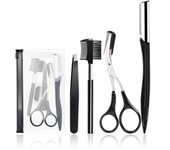New Eyebrow Trimmer Set Scissors Tweezers Eyebrow Razor Scraping Eyebrow Comb Razor Eyebrow Clip Makeup Tools Sets