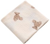 Cotton Swaddle Blanket Baby Floral Print Muslin Diaper New Born Crinkle Fabric  Stroller Cover