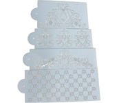 Molde de encaje de azúcar con patrón de flores para fondant de tartas con tapete de PVC