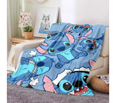 6Sizes Disney Stitch Love Printed Blanket Children Adult Blanket Soft and Warm Bedding for Bed Sofa Outdoor Travel Cover Blanket