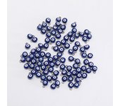 10/30/50pcs 6mm Enamel Evil Eye Beads Charm Stainless Steel DIY Craft  Charms Pendants for Jewelry Making DIY Bracelet Necklace