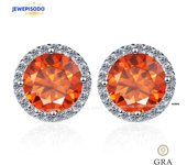 925 Sterling Silver 0.5/1/2 Carat Round Moissanite Earrings Engagement Wedding Daily Work Party Luxurious Jewelry Gift for Women