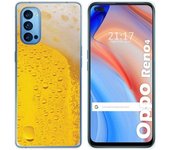 Tumundosmartphone Funda Gel Tpu para Oppo Reno 4 5G diseño Cerveza Dibujos