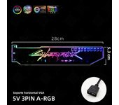 Soporte De Tarjeta Gráfica VGA Transparente ARGB Horizontal Soporte Para GPU Compatible Con AURA CPU Refrigerador De Agua Deepcool