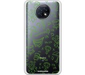 Funda original compatible con Xiaomi Redmi Note 9T 5G - Batman Patt Villain Clear
