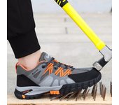Calzado de trabajo para hombre Zapatos De Seguridad Para El Trabajo Antideslizante A Prueba De Pinchazos With Punta De Acero Para Hombres, Zapatillas De Trabajo De Construcción Industrial De Punto Tejido Transpirable